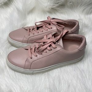Greats The Royale Perforated Blush Soft Leather Sneakers Size 7